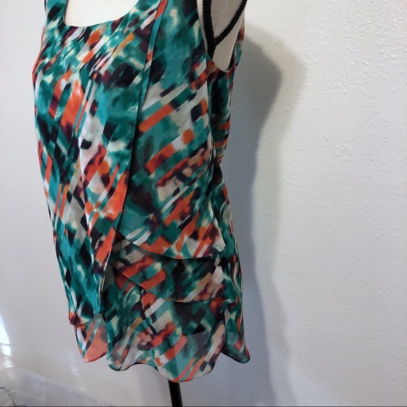 Calvin Klein-Multicolored sleeveless layered top M - Picture 3 of 8